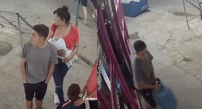 San Luis: Con un bebé en brazos y un nene, una pareja se robó una garrafa