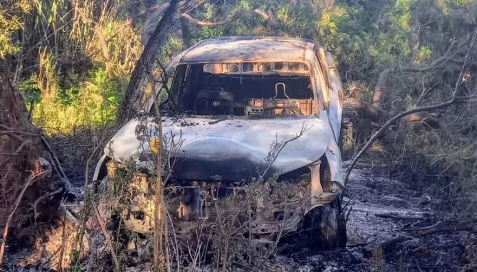 Encontraron quemada la camioneta robada al exintendente de Los Molles