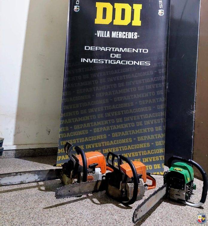 Robo millonario en Villa Mercedes ,robaron motosierras