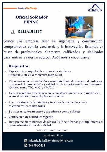 Villa Mercedes: importante oportunidad laboral en el sector de la industria