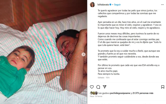 "Para siempre tu lunita": el último adiós de Lola a su padre Jorge Lanata