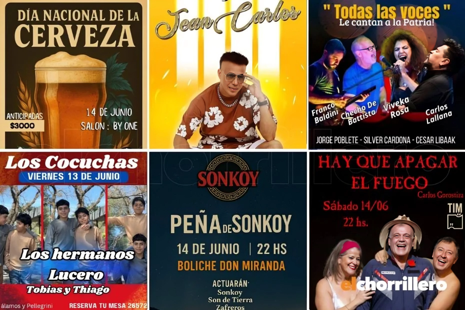 Jean Carlos, Día de la Cerveza y más: fin de semana en Villa Mercedes